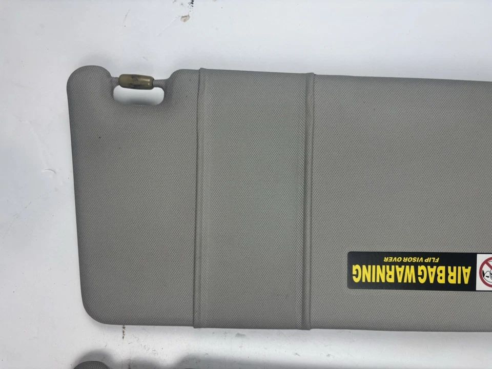 2004-2008 Acura TSX Driver Passenger Side Sun Visor Pair Set Gray Vinyl Lighted - Image 3 of 4