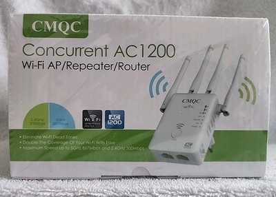 AC1200 WiFi Extender DualBand Gaming Repeater 5GHz 867Mbps Streaming Booster NIB