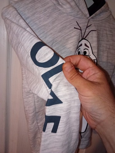 Kids Disney Frozen 2 Olaf The Snowman Grey Hoodie Size 7-8yrs - Picture 3 of 5