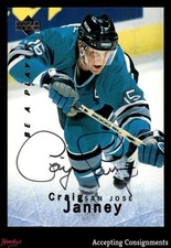 1995-96 Be A Player Autographs #S47 Craig Janney AUTO SHARKS