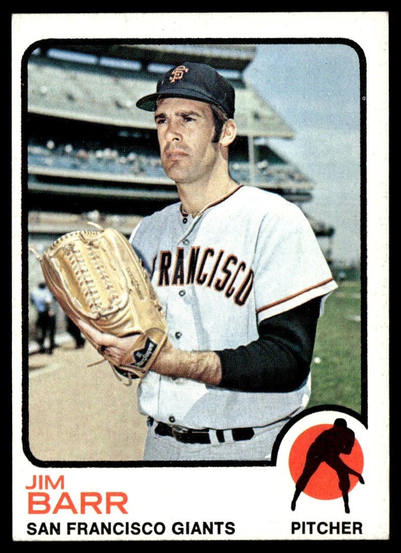 1973 Topps Baseball Jim Barr San Francisco Giants #387 NM Card