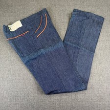 Vintage 70s DeeCee Rappers Women's Dark Wash Denim Jeans W28 L34 Made in USA NOS