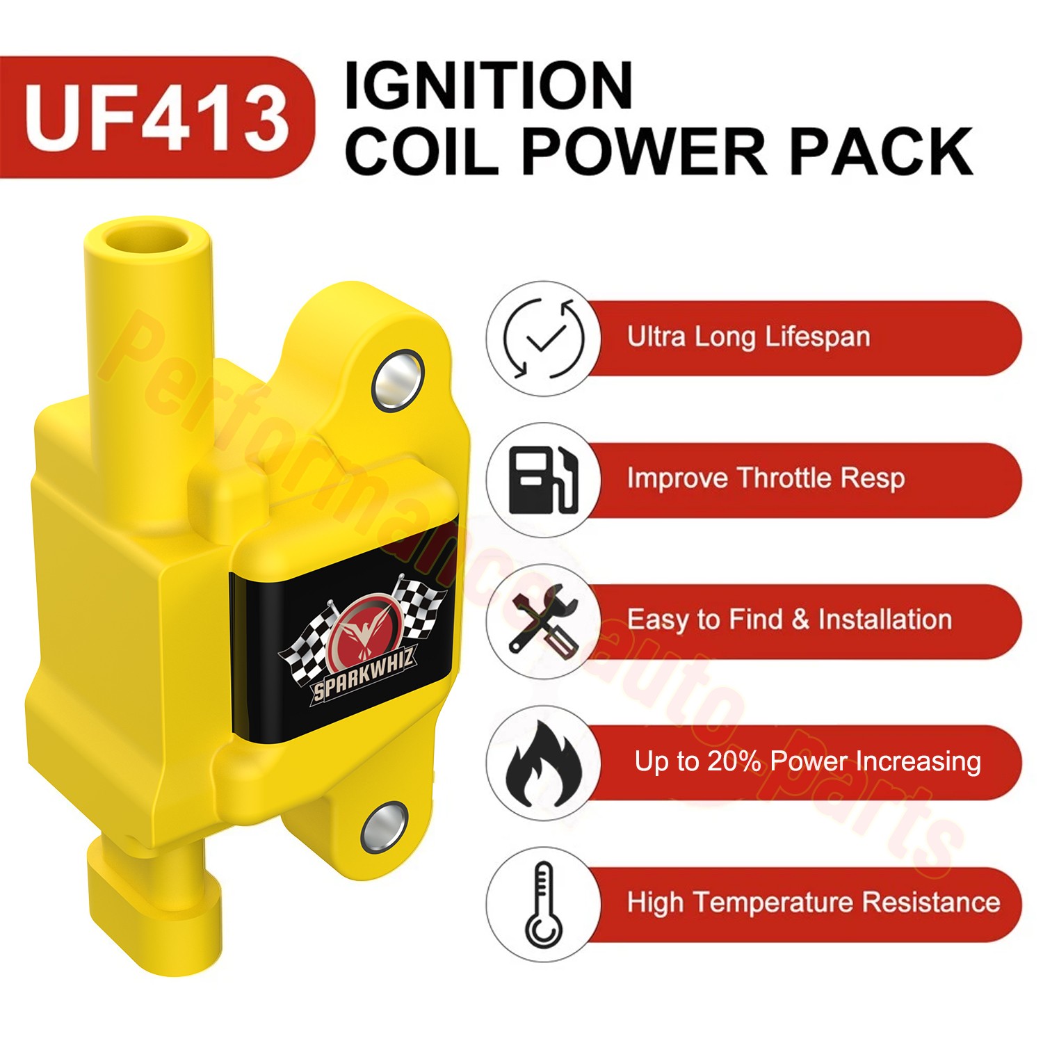 High Performance Ignition Coil+Wire+Spark Plug For Chevy GMC 5.3L 6.2L V8 UF413