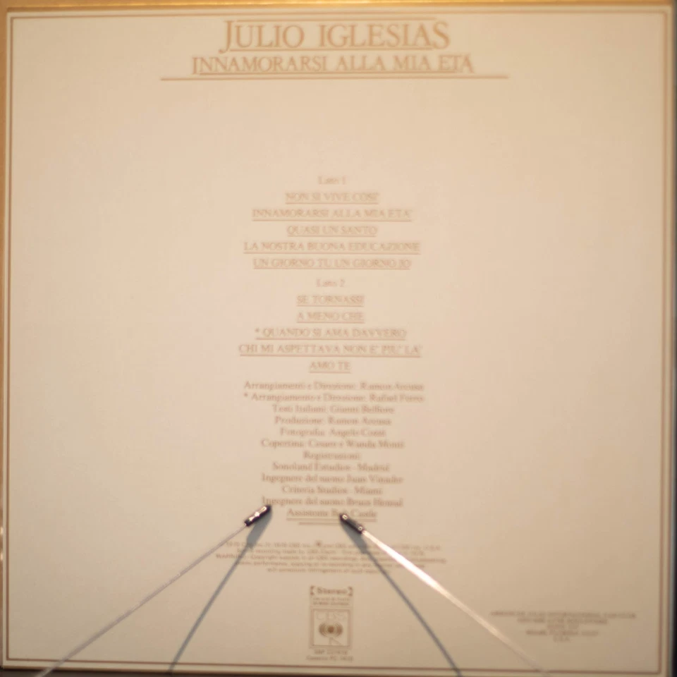 FROM JULIO IGLESIAS WITH LOVE ... - Vinyl LP - CBS - 1984 - VG FREE POST (3126) - Image 3 of 4