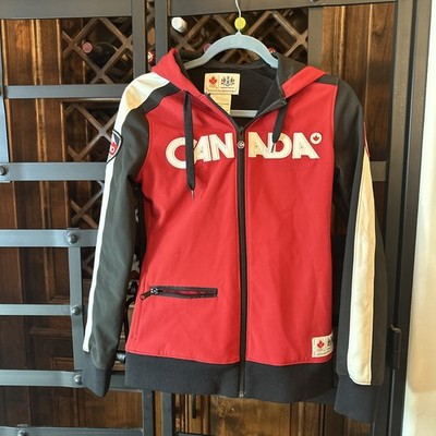RARE HBC HUDSONS BAY JACKET 2010 VANCOUVER OLYMPIC TEAM SOFT SHELL HOODED~XS/XP