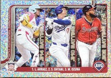2025 Topps Series 1 Celebration - Arraez, Ohtani, Ozuna AVG Leader Confetti #347