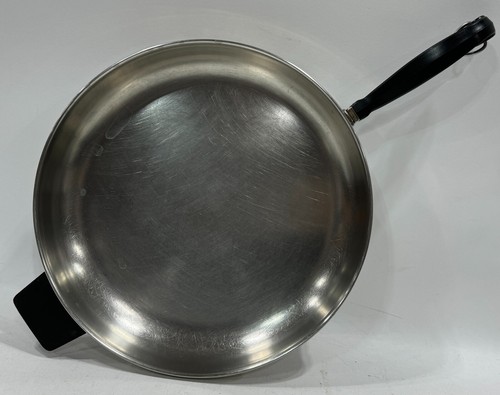 Farberware Aluminum Clad Stainless Steel 12" Covered Fry Pan Vintage Made in USA - Picture 8 of 9