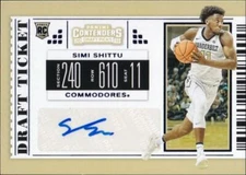 2019 Panini Contenders Draft Picks Blue Foil #96 - Simi Shittu Rookie Auto