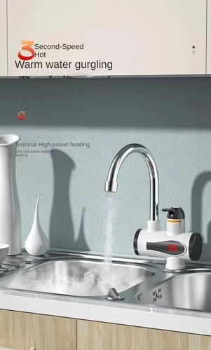Kitchen Faucet Electric Water Heater Instant Tap Cold Hot Tankless Heating Home - Picture 20 of 48