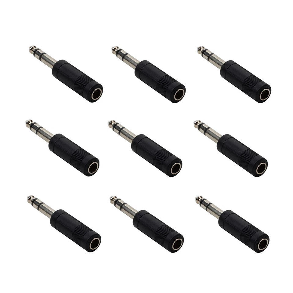 6.35mm Jack Socket to 6.35mm 1/4 inch Mono Dual Channel Jack Plug Audio Adapter - Image 2 of 4