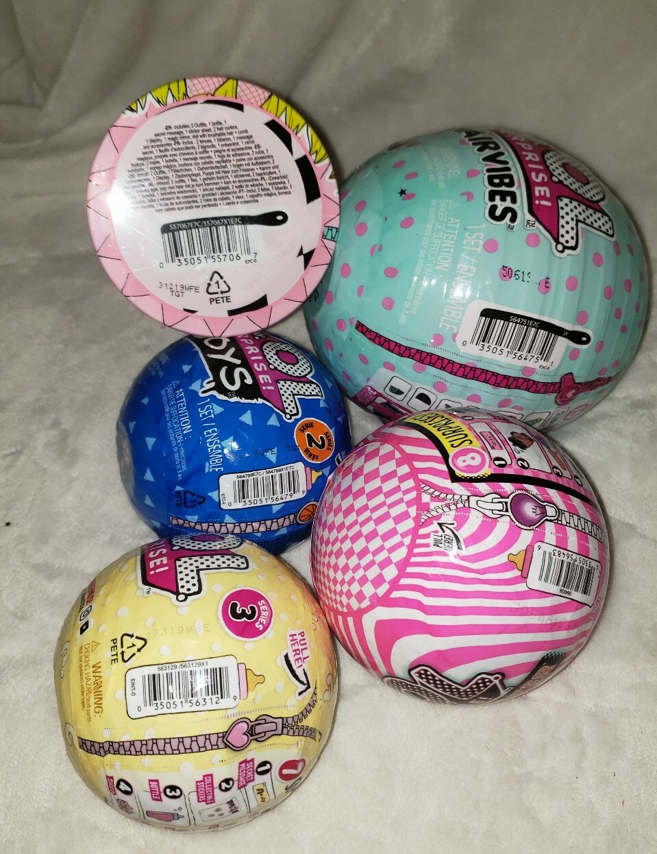 LOL SURPRISE Authentic Series 3 Boys 2 Hairgoals Hairvibes Bundle Doll Lot
