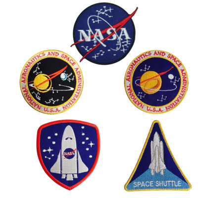 NASA Logo Aufnäher Aufbügeln Nähen Bestickte Aufnäher Applikationen für Kleidung