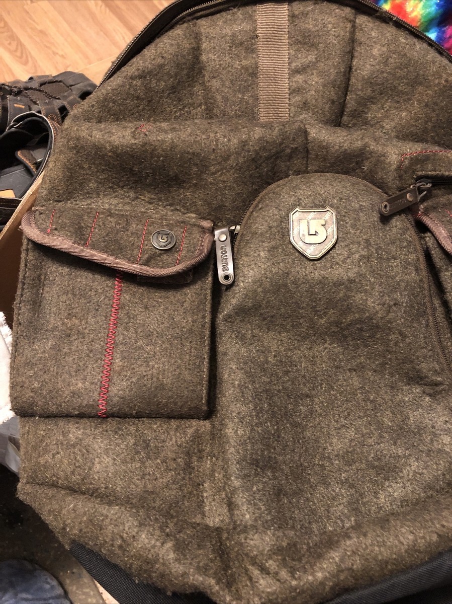 Burton PE Foam Sponge Brown Wool Look Backpack Bookbag Nice! Lots