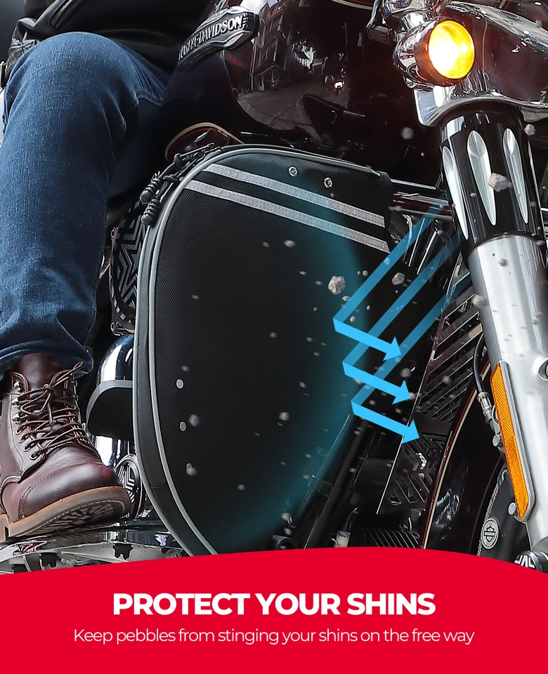 Bolsa calentador de piernas Soft Lowers Chaps para Touring Electra Road King Glide 1980-2023 Foto 4 de 4