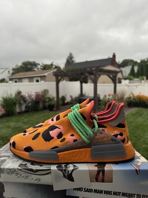Adidas NMD HU Human Race Animal Pharrell Orange Flintstone  [GZ4439] Mens Sizes
