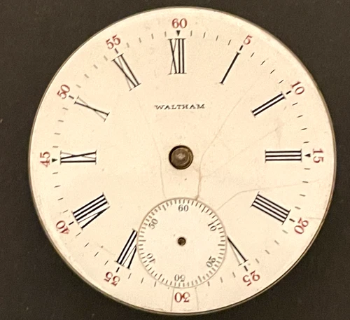 Antique 1898 Waltham Model 1883 820 Pocket Watch Movement Ticks Balance 18s 15j