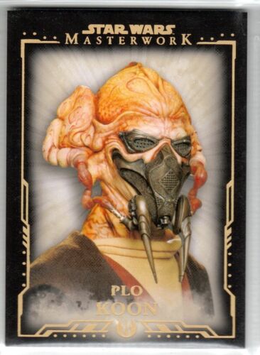 STAR WARS 2015 TOPPS MASTERWORK 29 PLO KOON GOLD PARALLEL CARD 84/99 - Picture 1 of 2