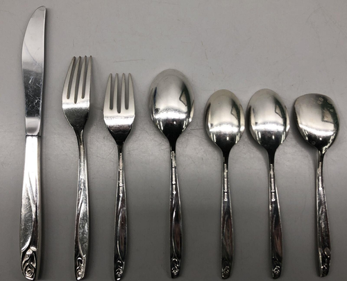 Rare Anniversary Rose International Silver Silverplate Flatware Service 12 - 第 5/5 張圖片