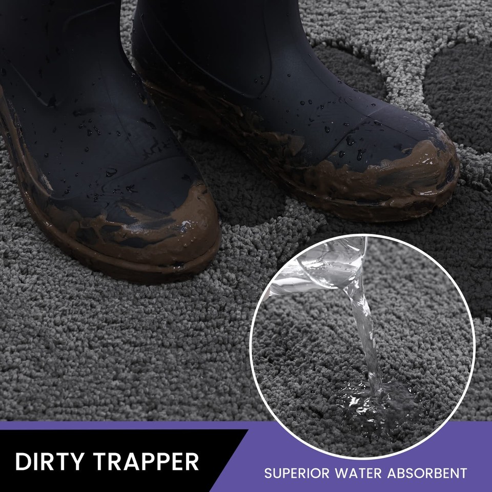 Door Mat Indoor, Dog Mats for Muddy Paws Super Absorbent, LowProfile