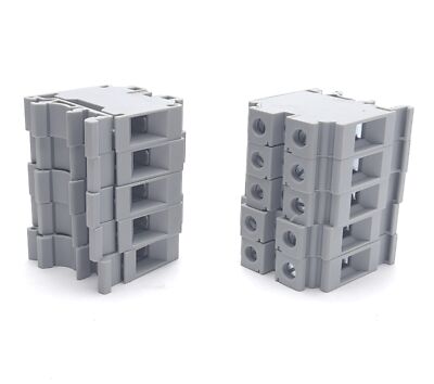 Lot of 10 Connectwell CTS16U Terminal Block, 1000V, 76A, 32/35/35-15 DIN Rails