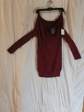 Hers & Mine Cranberry Long Sleeve Sweater Dress Size S