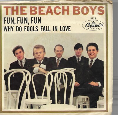 Fun, Fun, Fun, Why Do Fools Fall In Love? * by Beach Boys (7'' w/ PS)  VG+