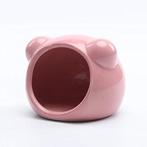 Mini casa de hámsters mascota escondite cabaña cueva, juguete de baño de cerámica para animales pequeños - Imagen 7 de 12