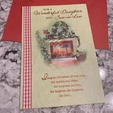 Merry Christmas Wonderful Daughter And Son In Law 5.5”x8” Hallmark Greeting Card