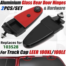 For LEER 100XL 100LE Truck Cap All Glass Rear Door Hinges Kit # 103528 Aluminium