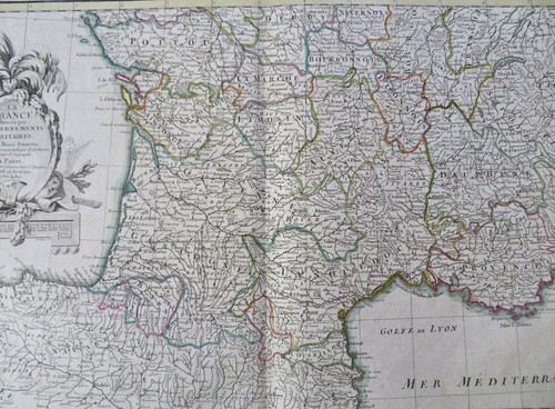 Southern France Gulf Lyon Provence Spain c. 1760 Rizzi Zannoni decorative map - Picture 4 of 5