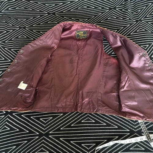 Rare Vintage 1970’s Canadian made all leather both sides brown vest so cool - Picture 12 of 15