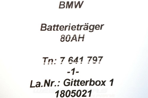 7641797 Battery Holder 80AH NEW OEM BMW 2 Series F45 F46 214i 225i xe - 第 8/9 張圖片