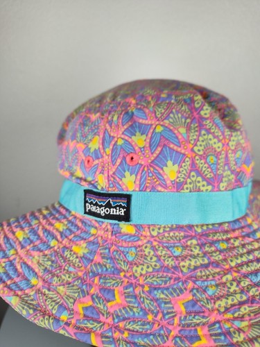 Patagonia Girls Kids Multicolor Bucket Hat Aztec Pattern Sun Large 10 Years &Up - Picture 4 of 18