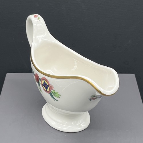 Syracuse China Dewitt Clinton Gold Rim Gravy Boat Restaurant Ware Flower Handle - Picture 7 of 14