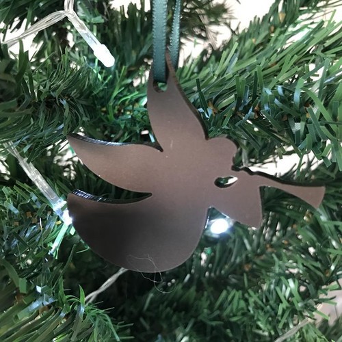 Trumpet Angel Christmas Tree Decorations - Pack 10 x 7cm - Various Colours - Picture 2 of 12