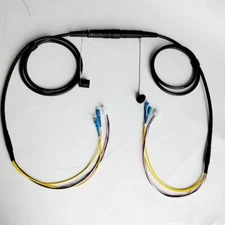 SMPTE Cable FUW & PUW Breakout to 2 x Fibers + 4 x Lines 2.5 Meters(8 FT) LEMO's