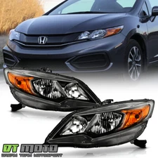For 2014-2015 Honda Civic 2-Door Coupe Factory Headlights Headlamps Left+Right