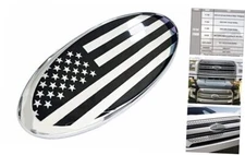 9inch Emblem for Ford, Front Grille Tailgate Rear 9 Inch Chrome and Black