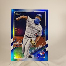 2021 Opening Day Base Blue Foil #84 Teoscar Hernandez Toronto Blue Jays