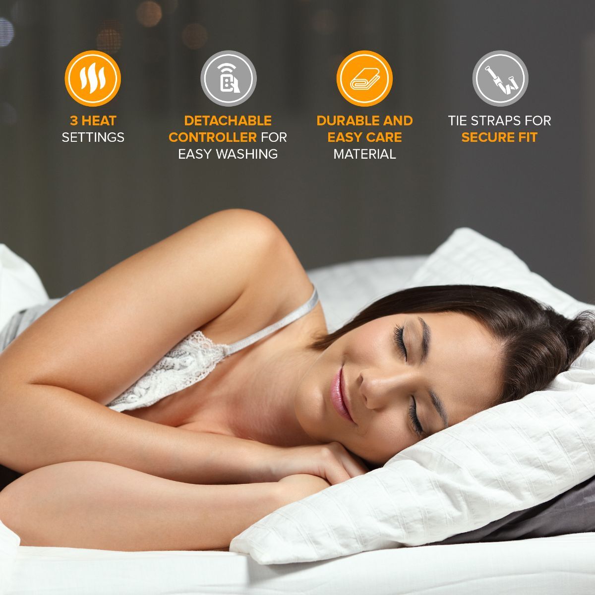 LIVIVO+Electric+Under+Blanket2C+King+Size++White for sale online eBay