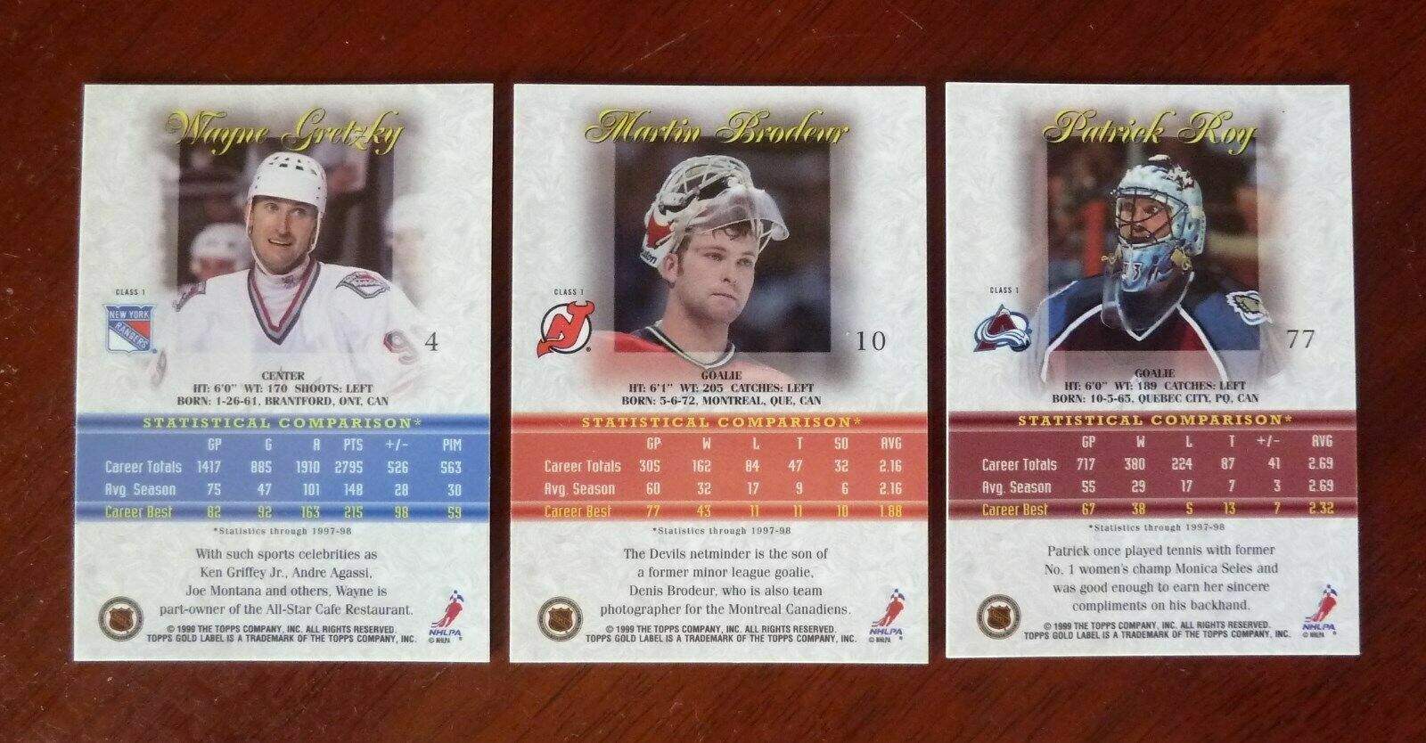 1998-99 Topps Gold Label Hockey Set 1-100 - Picture 3 of 3