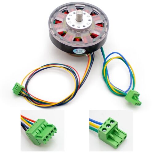 200W Disc Type Permanent Magnet 3-Phase DC Brushless Motor DC24V 2509RPM 0.8Nm - Picture 4 of 8