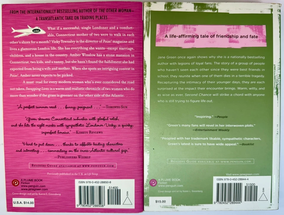 Jane Green Book Lot Bookends Other Woman Second Chance Swapping Lives Babyville - Image 3 of 4