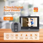 2MP 4.3" Screen Wifi PIR Motion detect Battery APP alarm Smart Doorbell Peephole
