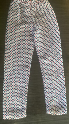 Vintage Ken Red White Blue PAJAMA Bottoms Pants EUC Tick Tack Toe Print  Premier