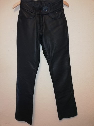 Herren Lederhose Lederjeans Ricano SLIM FIT – Schwarz / 32