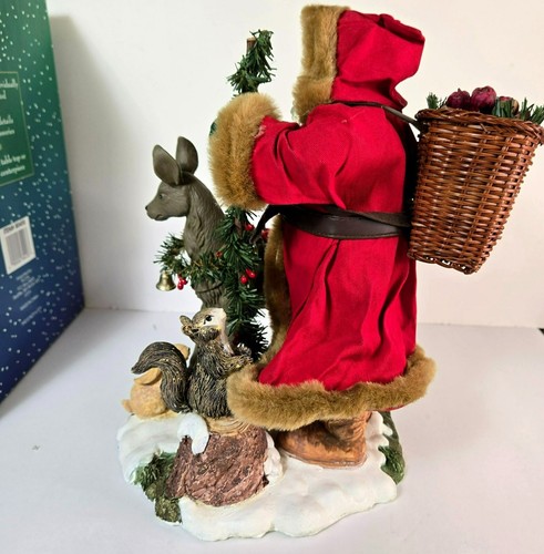 Vintage Traditions Stoffmaché Weihnachtsmann & Waldtier Herzstück 12" Figur - Bild 9 von 20