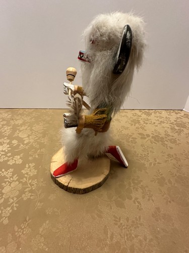 Vtg Navajo Kachina Doll White Buffalo Warrior Native American Signed - 第 2/11 張圖片