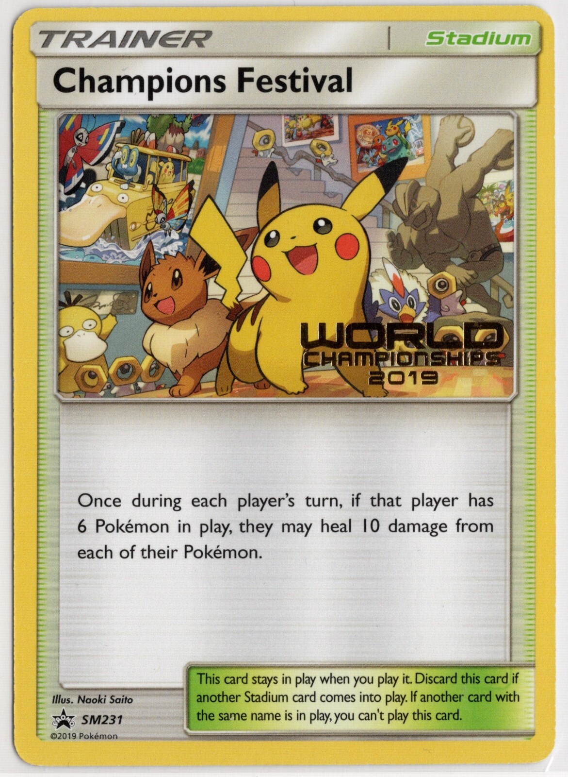 Pokemon Champions Festival SM231 World Championships 2019 Black Star Promo NM!!