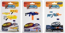 (Set of 3) Worlds Smallest NERF BLASTERS Micro Dart Gun Rapid Strike, Longshot+